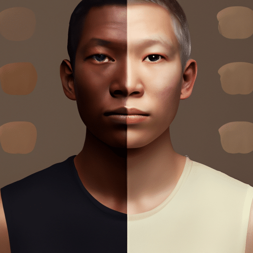 תמונה של אדם עם גווני עור שונים